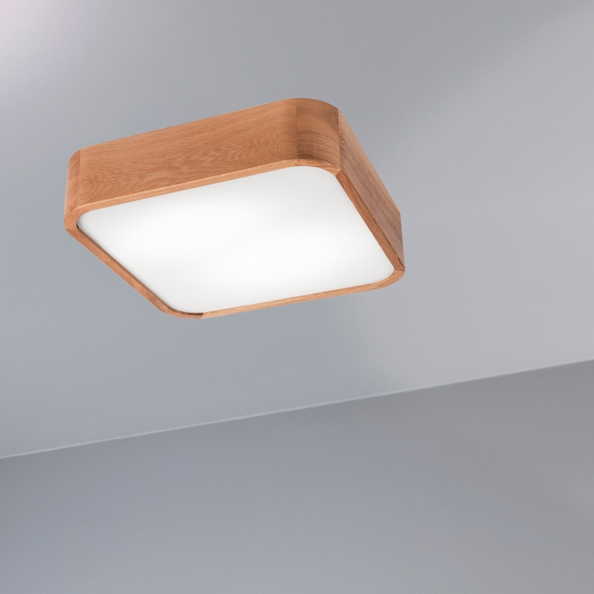 Kattovalo OAK SQUARE 2xE27/15W/230V 35x35 cm tammi