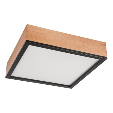 Kattovalo OAK SQUARE 4xE27/15W/230V 39x39 cm tammi/musta