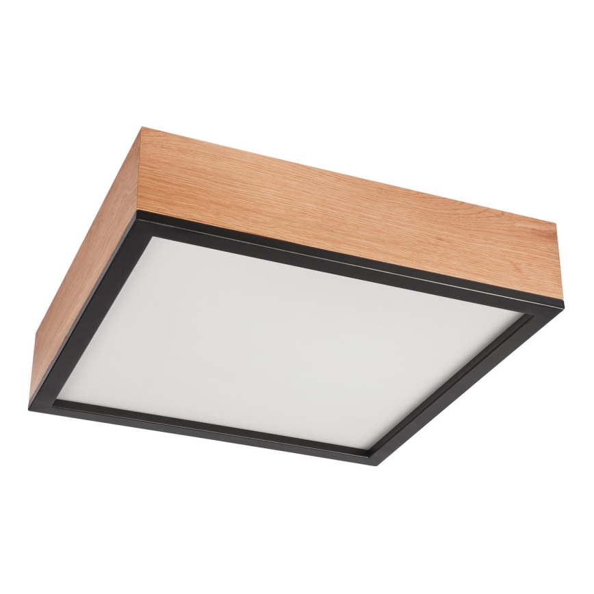 Kattovalo OAK SQUARE 4xE27/15W/230V 39x39 cm tammi/musta