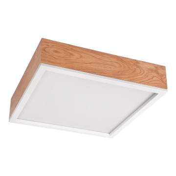 Kattovalo OAK SQUARE 4xE27/15W/230V 39x39 cm tammi/valkoinen