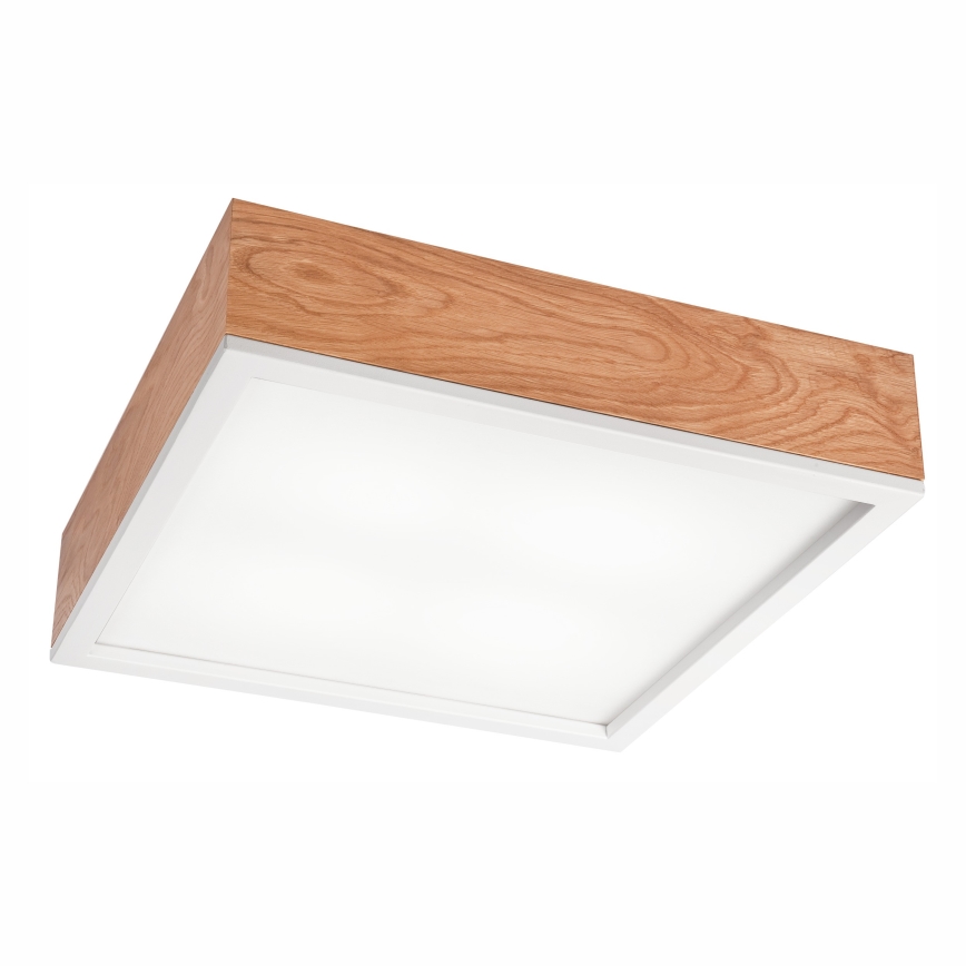 Kattovalo OAK SQUARE 4xE27/15W/230V 39x39 cm tammi/valkoinen