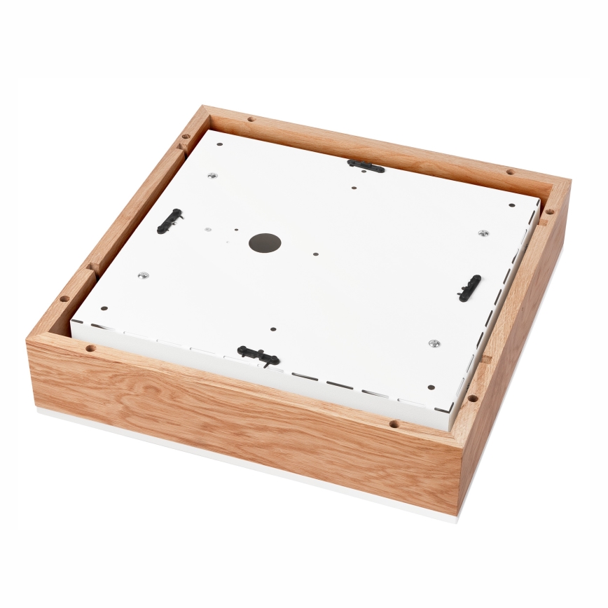 Kattovalo OAK SQUARE 4xE27/15W/230V 39x39 cm tammi/valkoinen