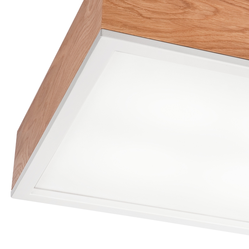 Kattovalo OAK SQUARE 4xE27/15W/230V 39x39 cm tammi/valkoinen