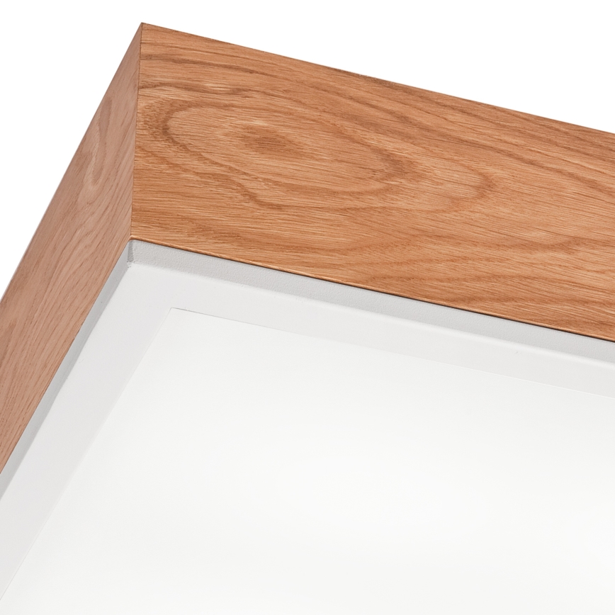 Kattovalo OAK SQUARE 4xE27/15W/230V 39x39 cm tammi/valkoinen
