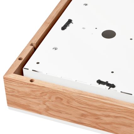 Kattovalo OAK SQUARE 4xE27/15W/230V 39x39 cm tammi/valkoinen