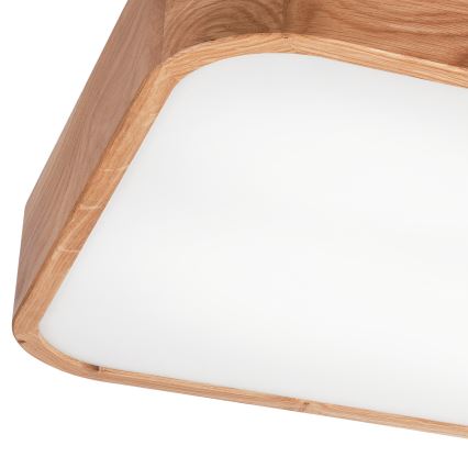 Kattovalo OAK SQUARE 4xE27/15W/230V 45x45 cm tammi