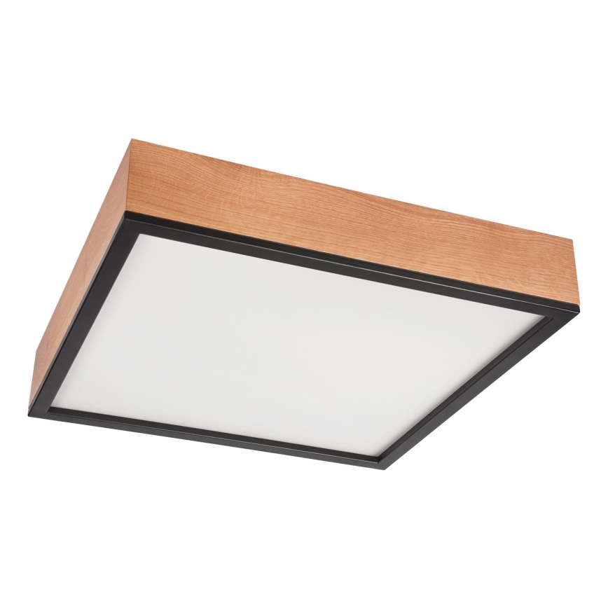 Kattovalo OAK SQUARE 4xE27/15W/230V 48x48 cm tammi/musta