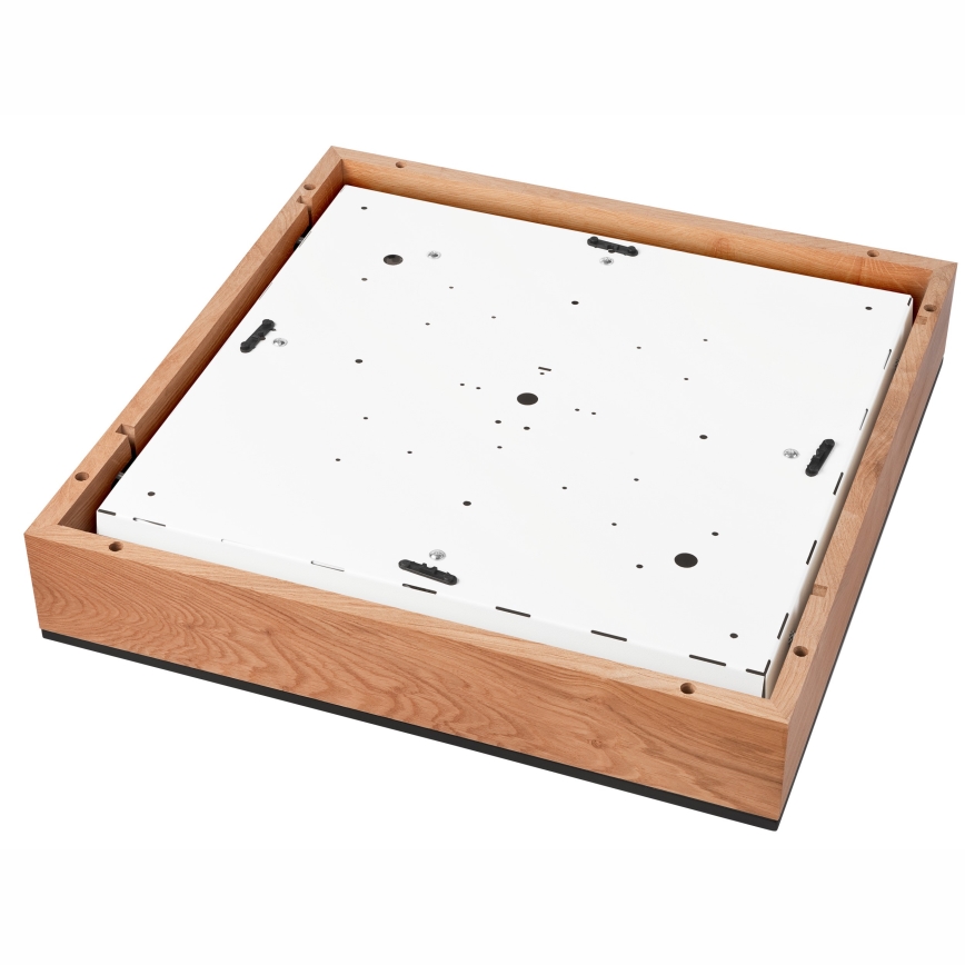 Kattovalo OAK SQUARE 4xE27/15W/230V 48x48 cm tammi/musta
