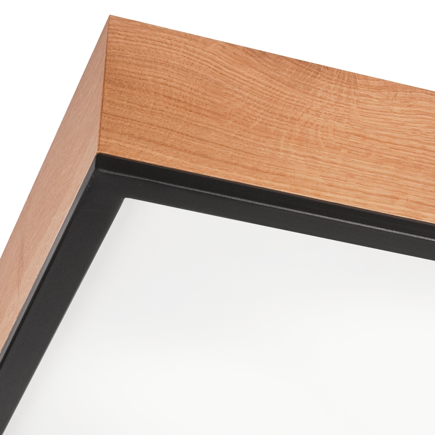 Kattovalo OAK SQUARE 4xE27/15W/230V 48x48 cm tammi/musta