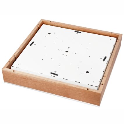 Kattovalo OAK SQUARE 4xE27/15W/230V 48x48 cm tammi/valkoinen
