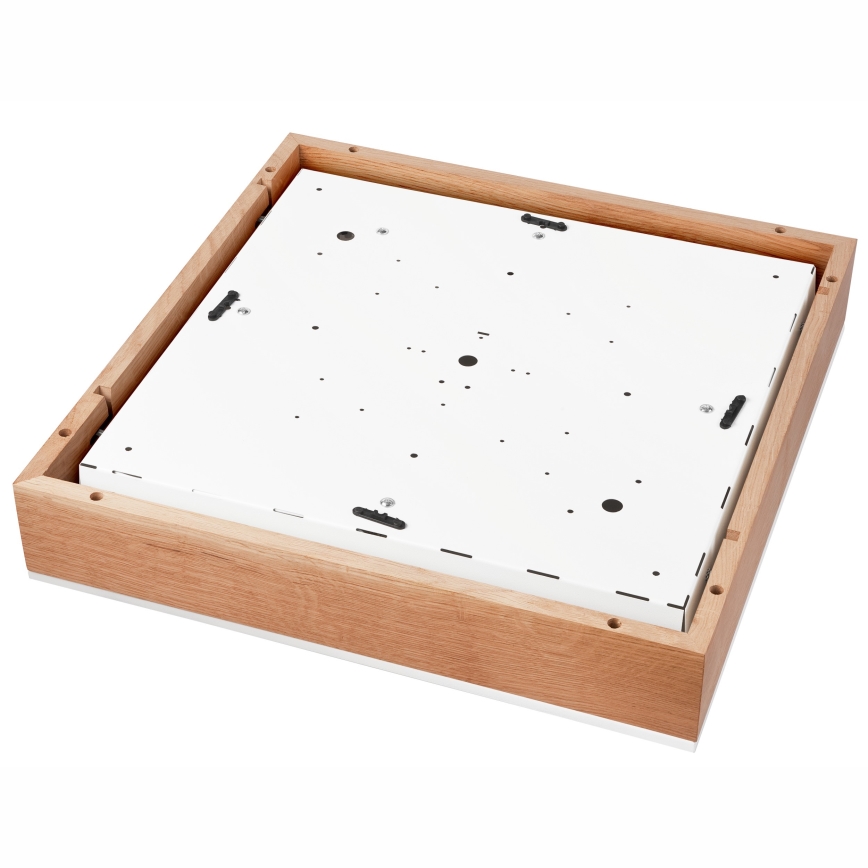 Kattovalo OAK SQUARE 4xE27/15W/230V 48x48 cm tammi/valkoinen