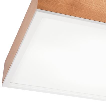 Kattovalo OAK SQUARE 4xE27/15W/230V 48x48 cm tammi/valkoinen