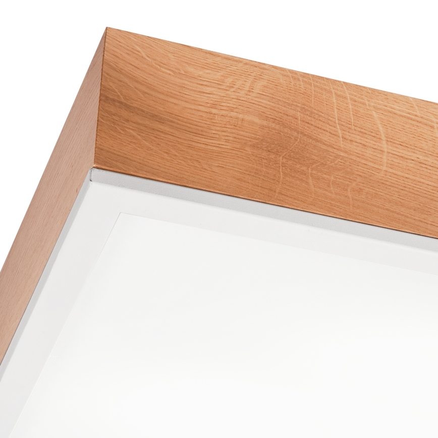 Kattovalo OAK SQUARE 4xE27/15W/230V 48x48 cm tammi/valkoinen