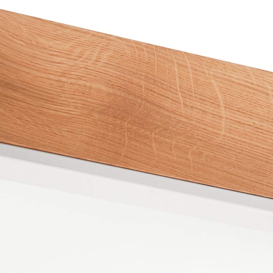 Kattovalo OAK SQUARE 4xE27/15W/230V 48x48 cm tammi/valkoinen