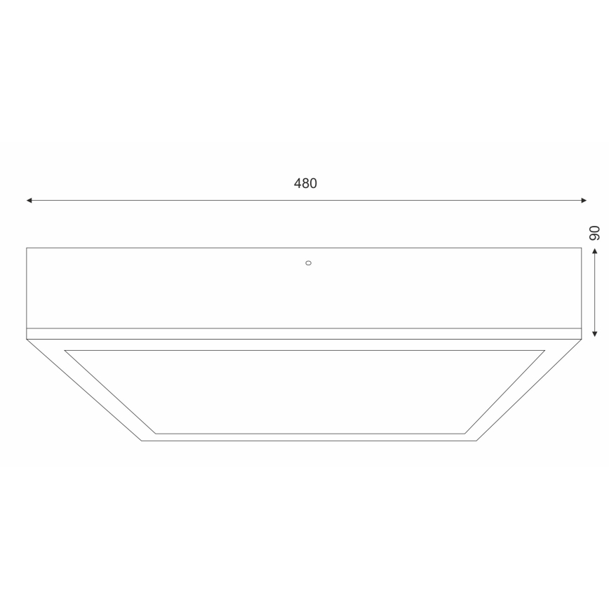 Kattovalo OAK SQUARE 4xE27/15W/230V 48x48 cm tammi/valkoinen