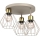 Kattovalo PARKLA 3xE27/15W/230V beige/kulta