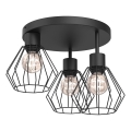 Kattovalo PARKLA 3xE27/15W/230V musta