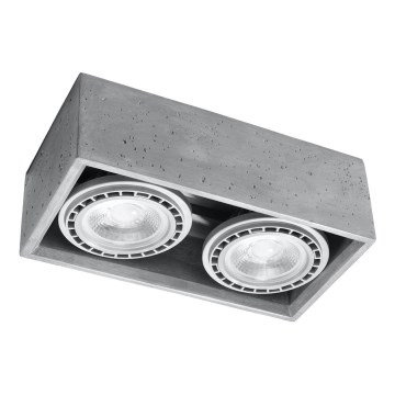 Kattovalo QUATRO AR111 2xGU10/40W/230V betoni