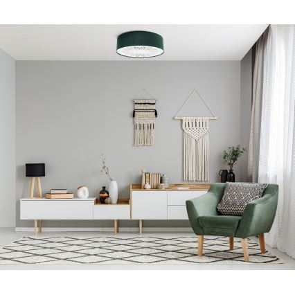 Kattovalo RAYS 2xE27/60W/230V halkaisija 40 cm vihreä