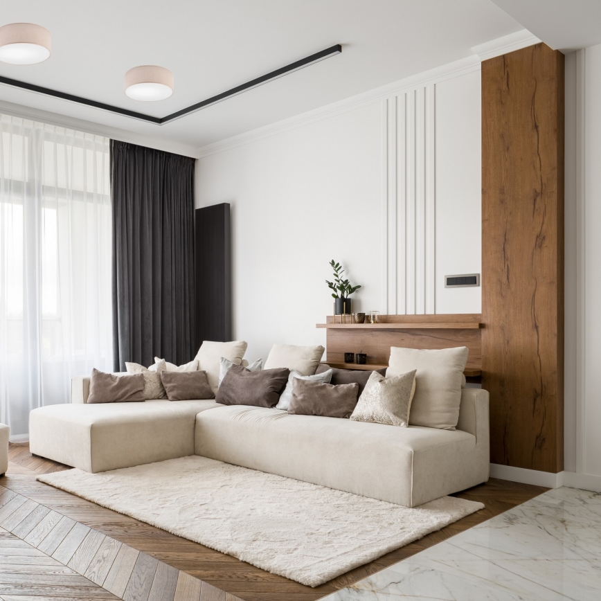 Kattovalo SIRJA 1xE27/60W/230V halk. 35 cm beige