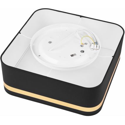 Kattovalo SIRJA SQUARE 2xE27/60W/230V 35x35 cm musta