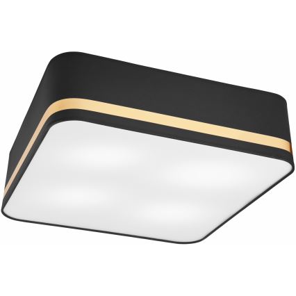 Kattovalo SIRJA SQUARE 4xE27/60W/230V 45x45 cm musta