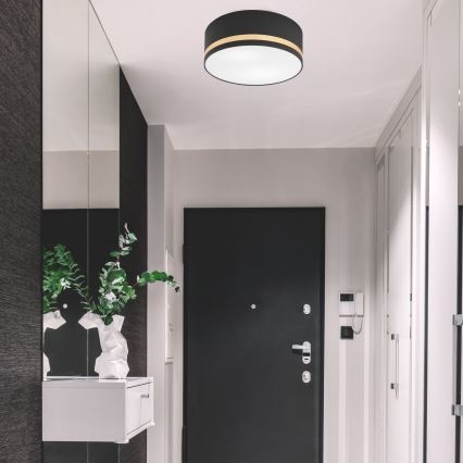 Kattovalo SIRJA STRIPE 2xE27/15W/230V halkaisija 35 cm musta