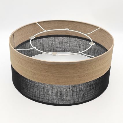 Kattovalo SIRJA WOOD 1xE27/15W/230V halkaisija 35 cm musta/tammi