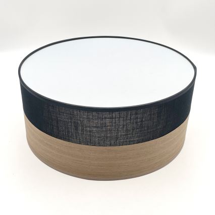 Kattovalo SIRJA WOOD 1xE27/15W/230V halkaisija 35 cm musta/tammi