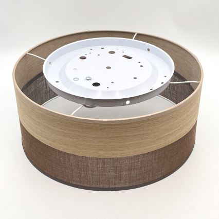Kattovalo SIRJA WOOD 1xE27/15W/230V halkaisija 35 cm ruskea/tammi