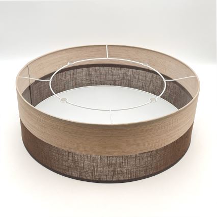 Kattovalo SIRJA WOOD 2xE27/15W/230V halkaisija 45 cm ruskea/tammi