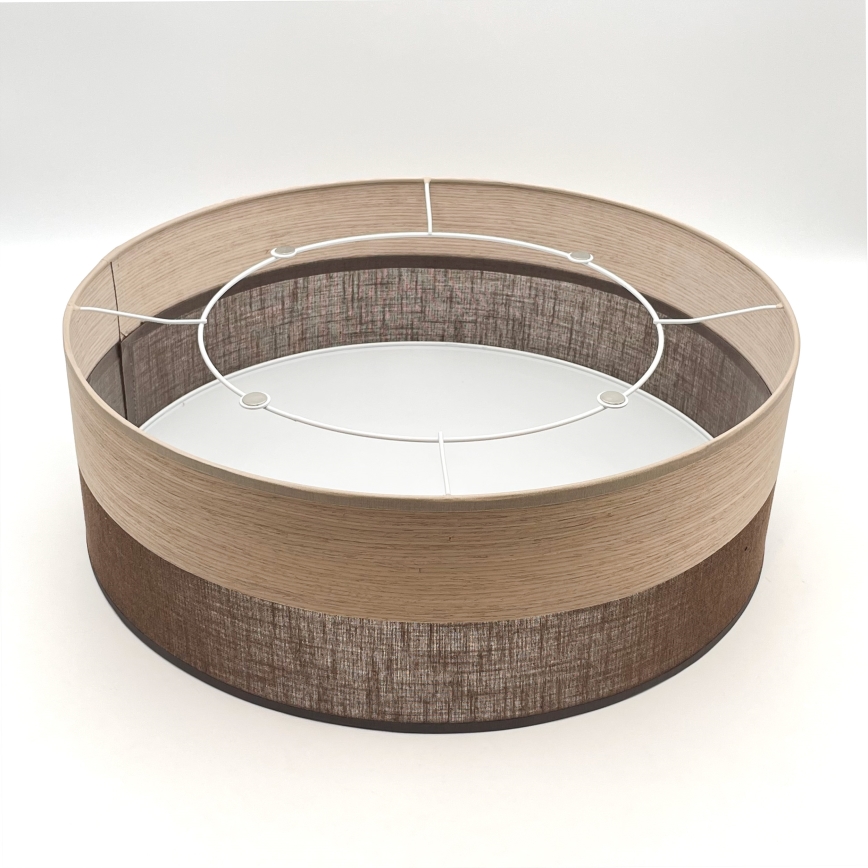 Kattovalo SIRJA WOOD 2xE27/15W/230V halkaisija 45 cm ruskea/tammi