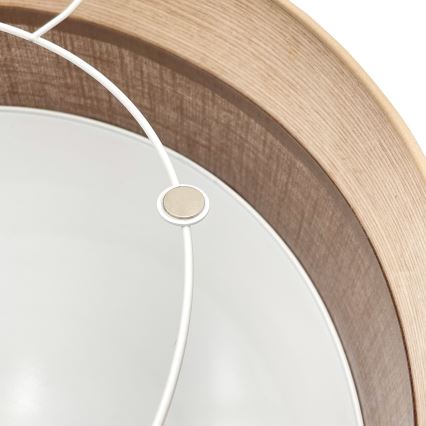 Kattovalo SIRJA WOOD 2xE27/15W/230V halkaisija 45 cm ruskea/tammi