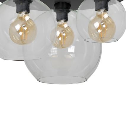 Kattovalo SOFIA 3xE27/60W/230V läpinäkyvä