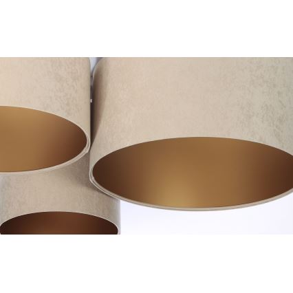 Kattovalo SPACE 3xE27/60W/230V beige/kultainen