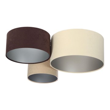 Kattovalo SPACE 3xE27/60W/230V kerma/ruskea/beige