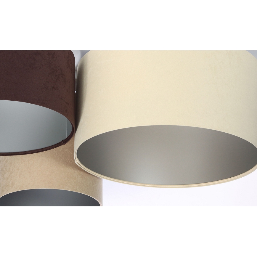 Kattovalo SPACE 3xE27/60W/230V kerma/ruskea/beige