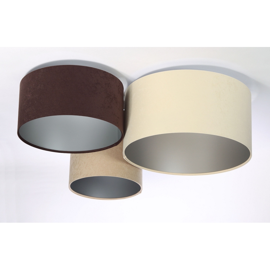 Kattovalo SPACE 3xE27/60W/230V kerma/ruskea/beige