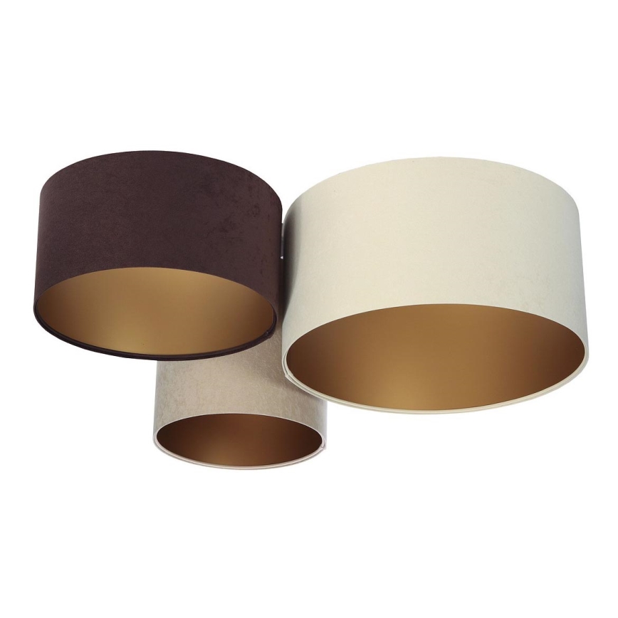 Kattovalo SPACE 3xE27/60W/230V kerma/ruskea/beige