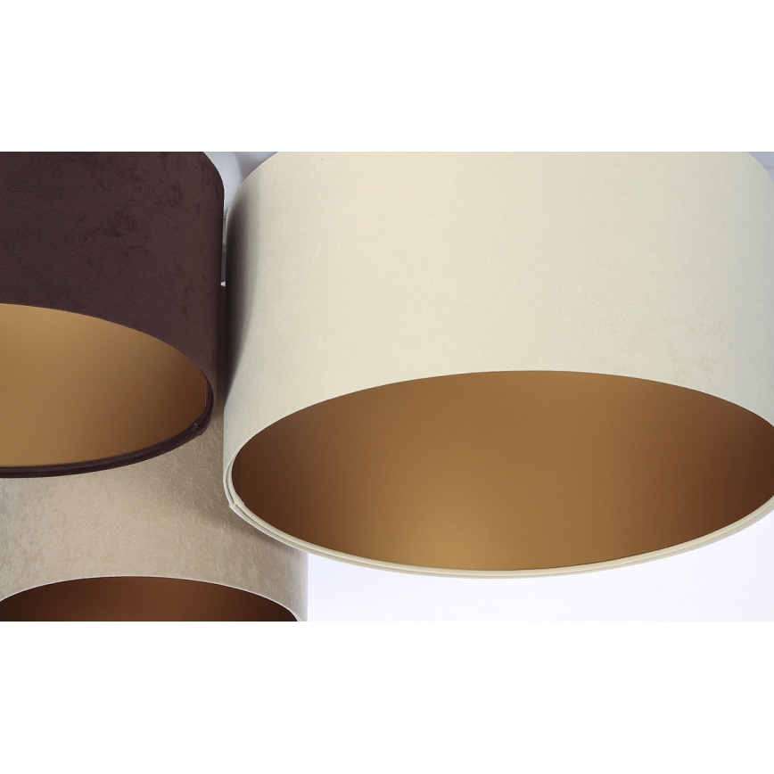 Kattovalo SPACE 3xE27/60W/230V kerma/ruskea/beige
