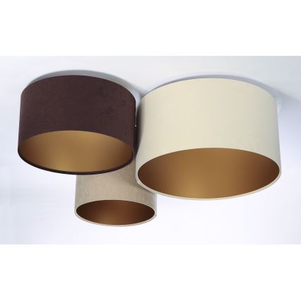 Kattovalo SPACE 3xE27/60W/230V kerma/ruskea/beige