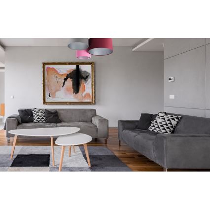 Kattovalo SPACE 3xE27/60W/230V punainen/harmaa/vaaleanpunainen