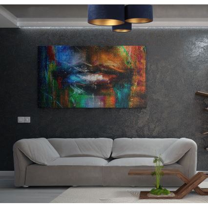 Kattovalo SPACE 3xE27/60W/230V sininen/kultainen