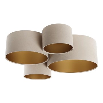 Kattovalo SPACE 4xE27/60W/230V beige/kulta
