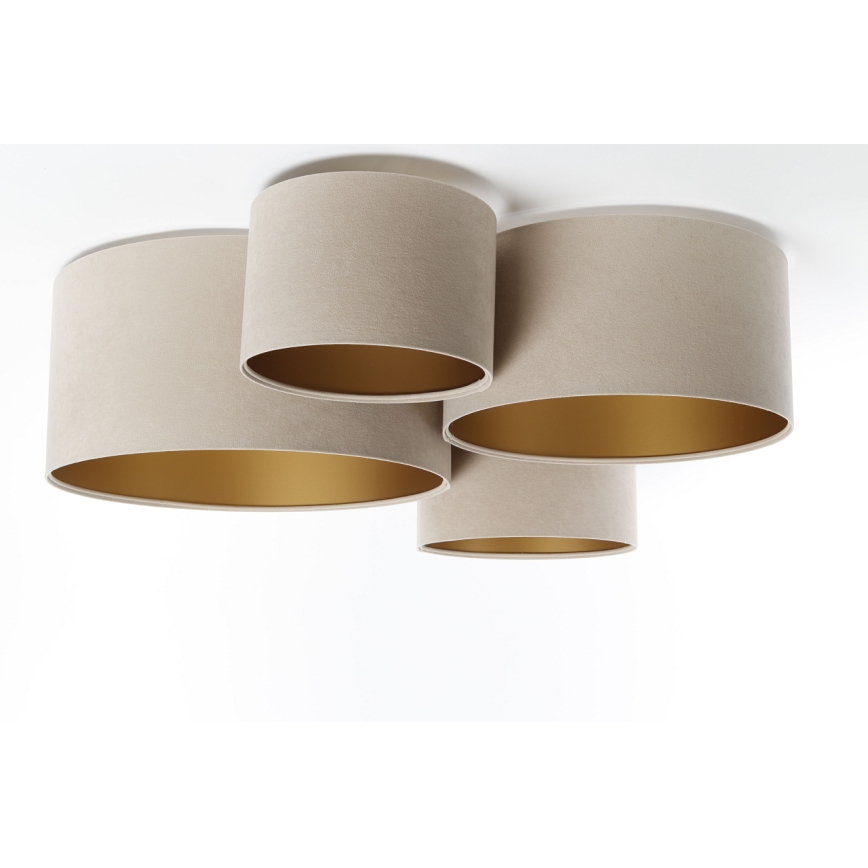 Kattovalo SPACE 4xE27/60W/230V beige/kulta