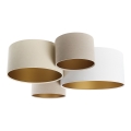 Kattovalo SPACE 4xE27/60W/230V beige/valkoinen/kulta