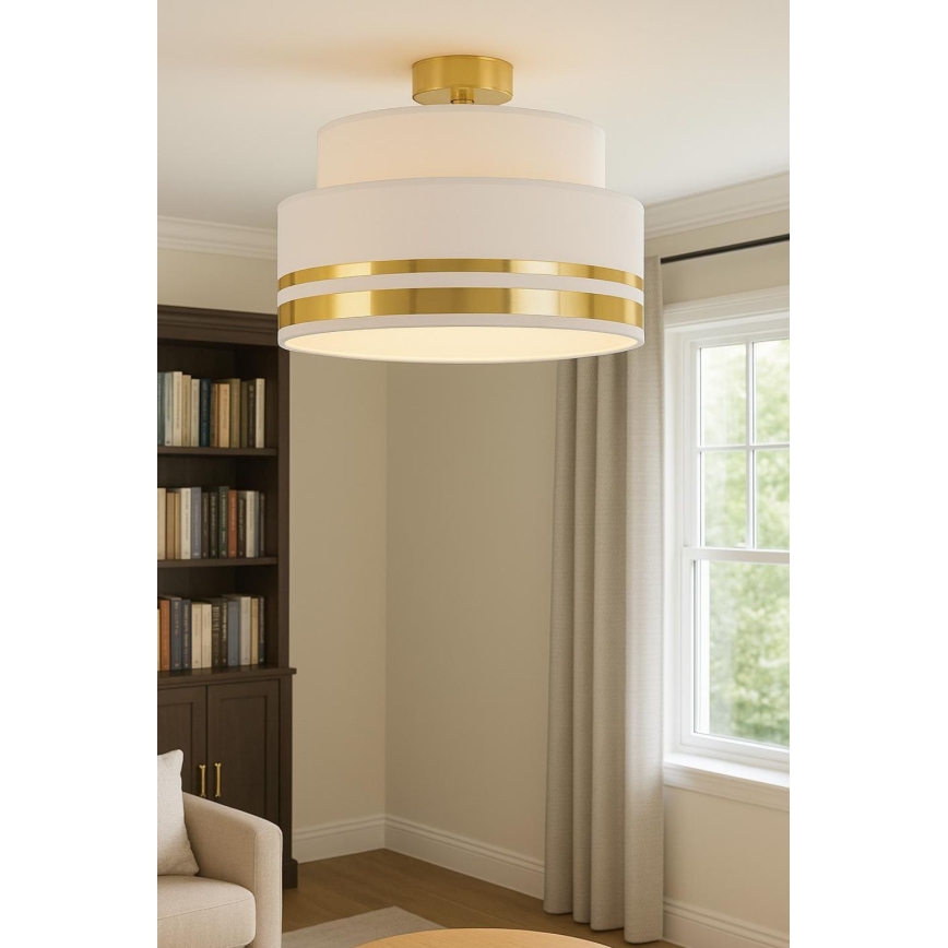 Kattovalo TAMI 1xE27/60W/230V beige/kulta
