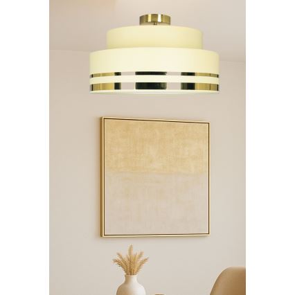 Kattovalo TAMI 1xE27/60W/230V beige/kulta