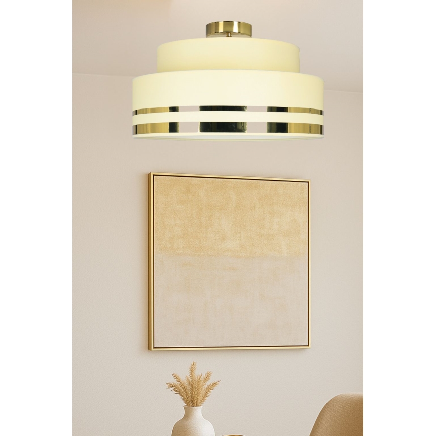 Kattovalo TAMI 1xE27/60W/230V beige/kulta