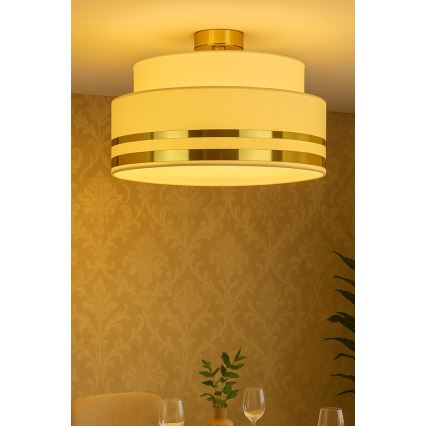 Kattovalo TAMI 1xE27/60W/230V beige/kulta